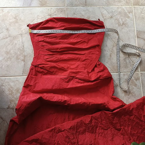 Sixth Sense strapless formal dress used, red, size L