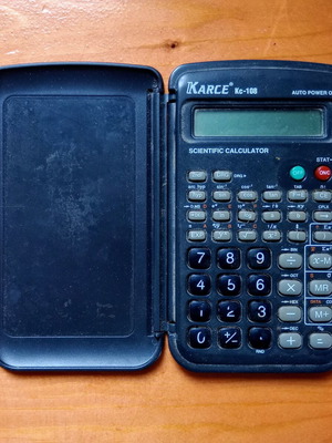 Scientific calculator used, unknown functionality, multi-operation