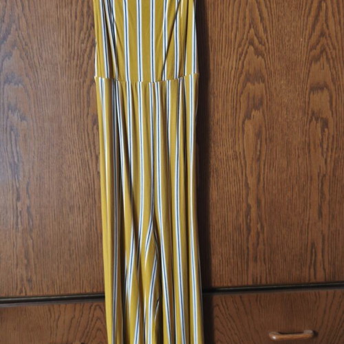 Jumpsuit mustard color with stripes, like new