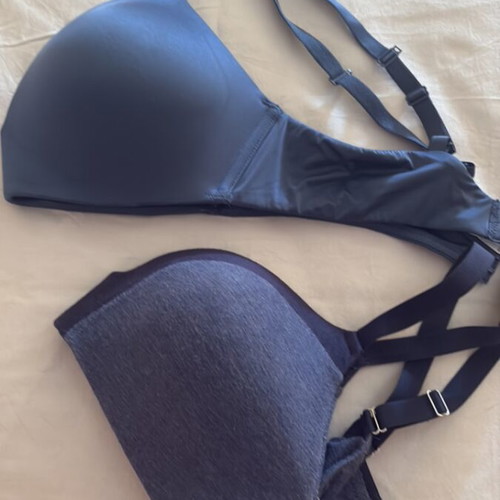 Satin Blue Bra Size 36B/80B Like New