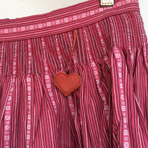 Pink cotton midi skirt size 42 like new