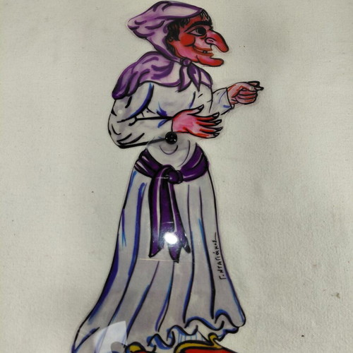 Karagiozis Figure Aglaia handmade, used