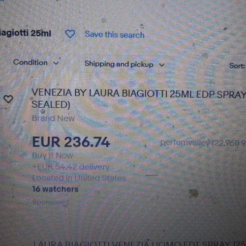 Venezia Laura Biagiotti Eau de Toilette 25ml new, authentic