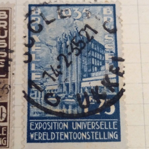 Belgium stamps 1934 Brussels exposition like new