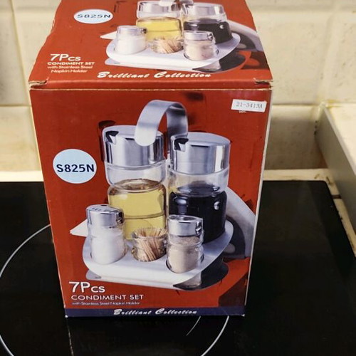 Brilliant Collection S825N 7-piece condiment serving set new