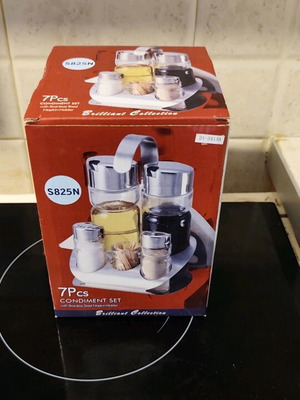 Brilliant Collection S825N 7-piece condiment serving set new