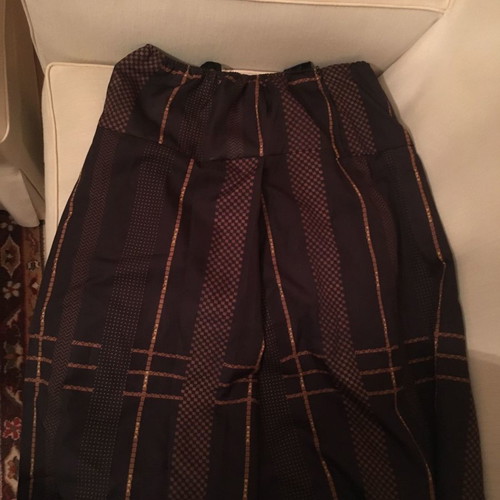Brown women's fabric set handmade, size L, new, retro