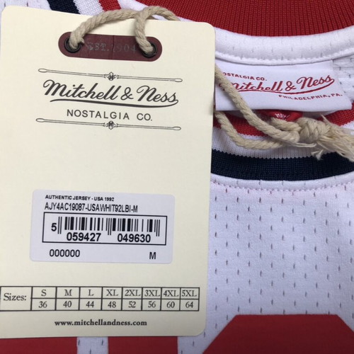 Mitchell & Ness Authentic Jersey Team USA 1992 #7 Larry Bird set