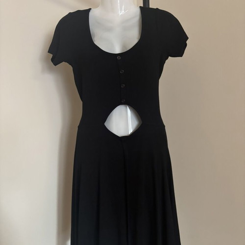 Asos airy dress S like new, black, cut-out detail