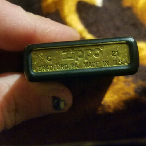 Authentic Zippo Circuit Board 2021 lighter used with leather case