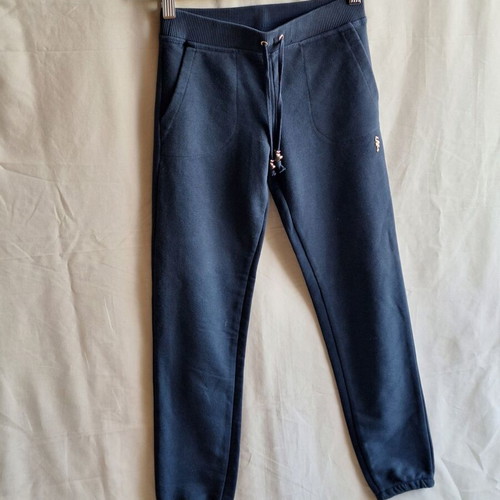 Sugarfree Kids navy blue track pants with gold details, age 10