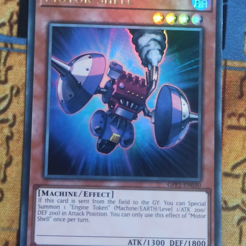 Motor Shell Yu-Gi-Oh! card like new, ultra rare effect monster