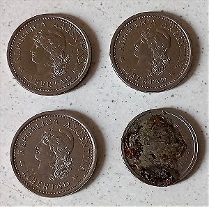 Argentina 1 peso 1958, 1 peso 1959 & 50 Centavos 1954