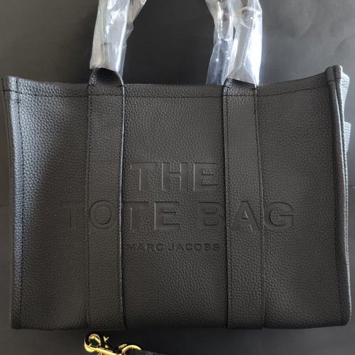 The Tote Bag medium size black eco leather shoulder bag