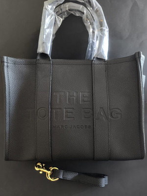 The Tote Bag medium size black eco leather shoulder bag