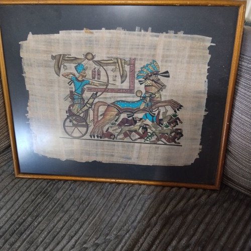 Egyptian papyrus framed 56×46 used