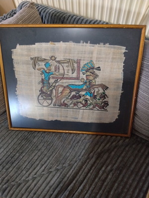 Egyptian papyrus framed 56×46 used