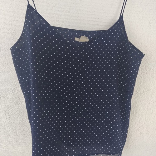 H&M women's polka dot blouse size 44 like new, blue