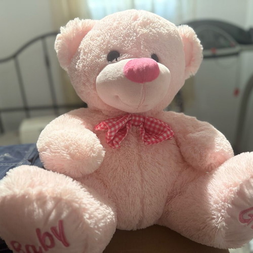 Large plush teddy bear like new baby girl