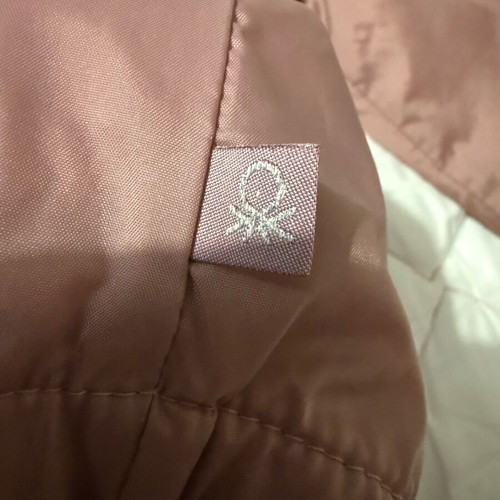 Benetton waterproof jacket with fleece lining for girl 3-4 years like new, pink