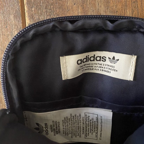 Adidas limited edition blue and gold pouch bag