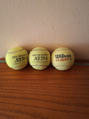 Tennis balls used, set of 3 pieces