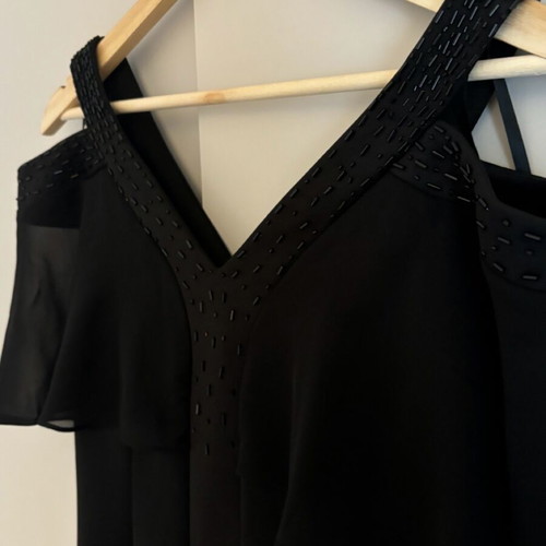 Midi dress formal elegant new, black, size S