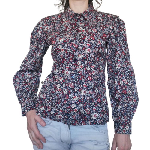 Object shirt like new, 100% organic cotton, floral design, size S