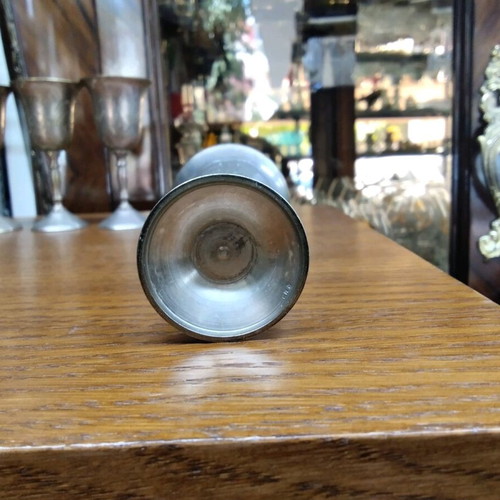 Pewter goblet set like new, 6 pieces