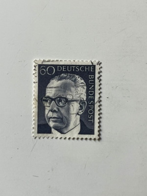 Vintage German Stamp 1971 President Gustav Heinemann used