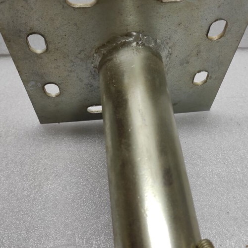 Galvanized square base for terrestrial antenna or satellite dish mast