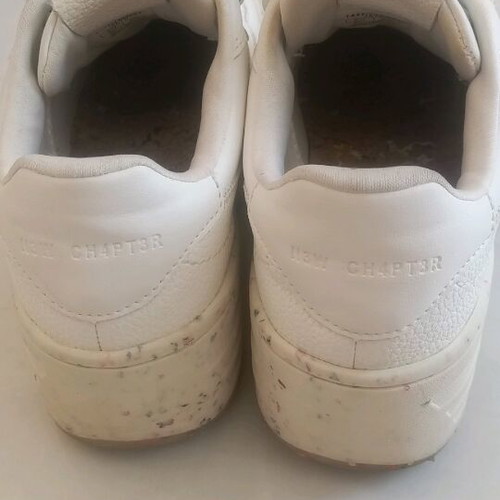 Bershka platform sneakers used, size 35, white with colorful splashes