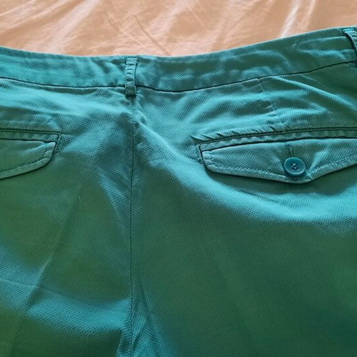 Benetton women's pants like new, 100% cotton, size 42, turquoise