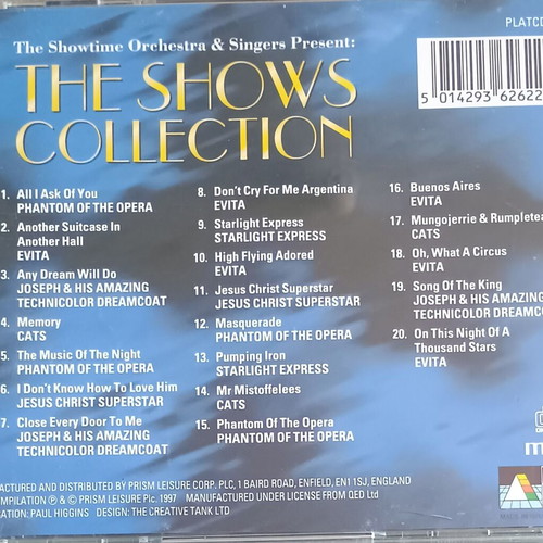 The Shows Collection CD used by Andrew Lloyd Webber