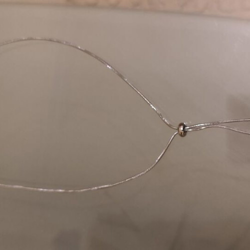 Silver stainless steel necklace new with adjustable length