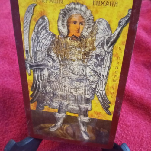 Icon of Archangel Michael handmade, like new, 16x10 cm
