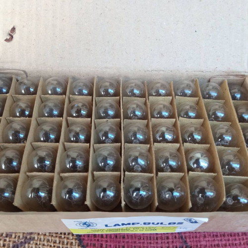 Vintage E12 light bulbs, pack of 50