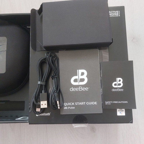 DeeBee dB-Pulse Black wireless headphones new, Bluetooth 5.2, Hybrid ANC