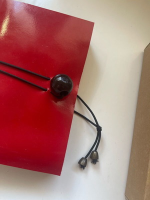 Red leather notebook like new