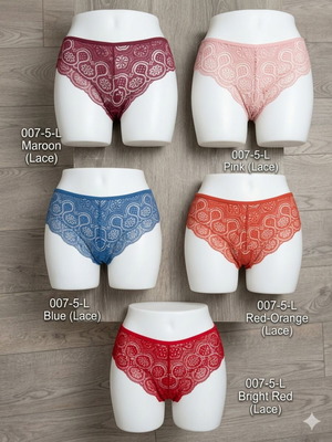 Women's underwear set 5 pieces size large multicolor new
