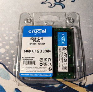 Crucial ram 32gb DDR4 3200 Για λάπτοπ (Καινούργια αχρησιμοποίητο)
