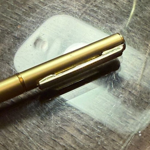 Vintage Mini Metal Pen satin gold finish new