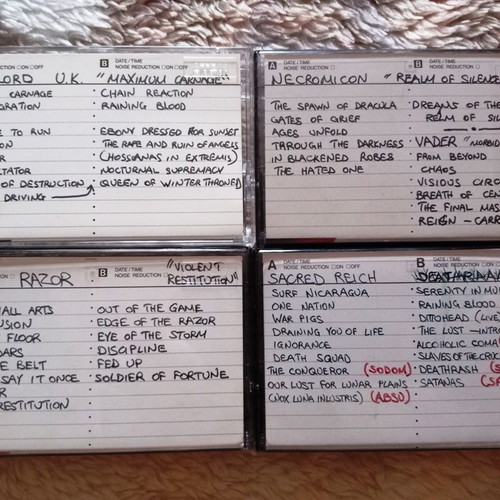 Underground Metal Thrash Death Cassette Tapes lot of 4, like new