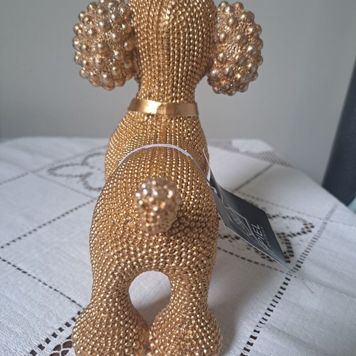 Espiel Poodle Decorative Dog New, Gold Color
