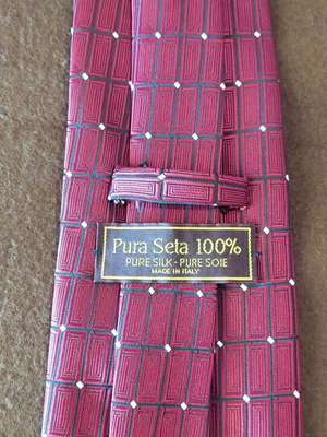 Red silk tie, Italian