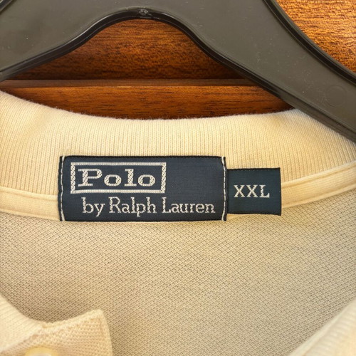 Polo Ralph Lauren men's polo shirt XXL used, cream cotton
