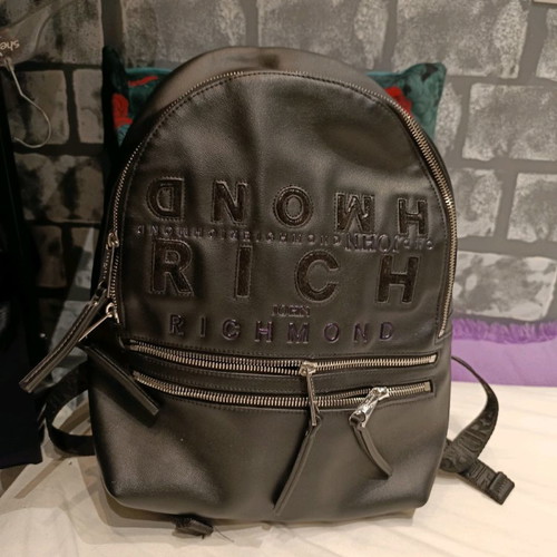 John Richmond backpack large used, black
