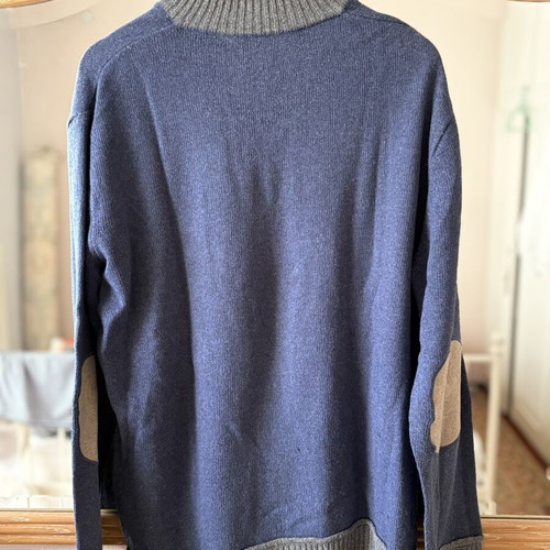Men's Long Sweater XXL like new, gray and blue