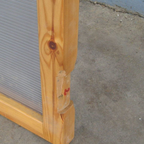 Pine wood window or door used with polycarbonate