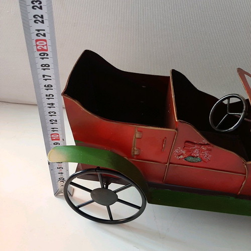 Handmade large metal vintage car used